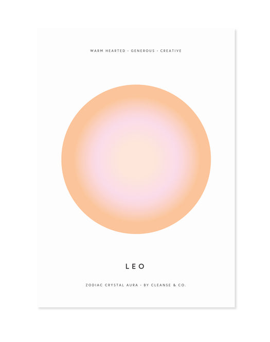 Leo Aura Print Zodiac Aura Range Cleanse And Co 9599